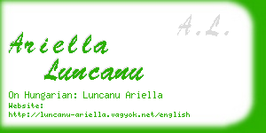 ariella luncanu business card